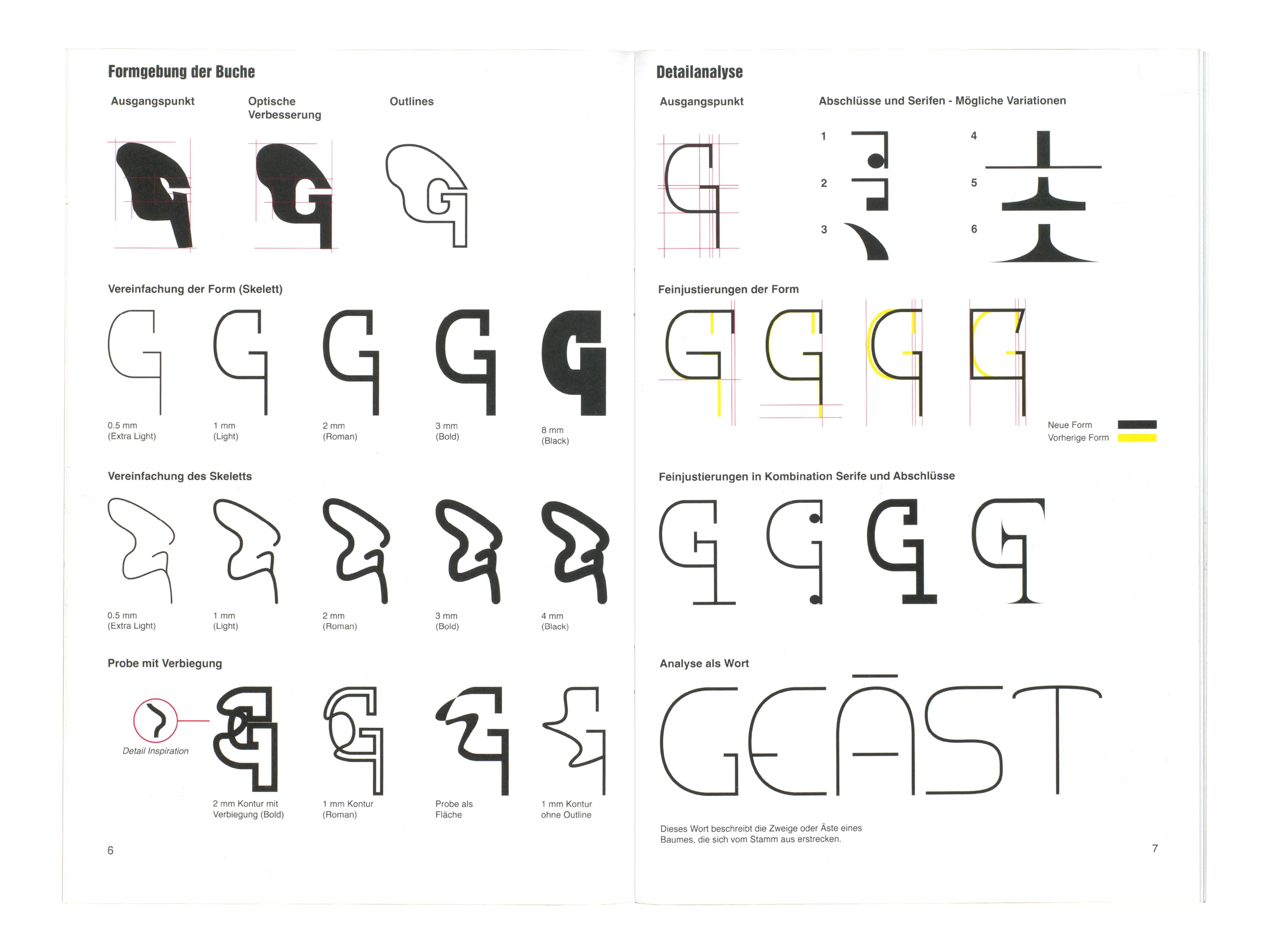 Broschüre Typografieexperiment